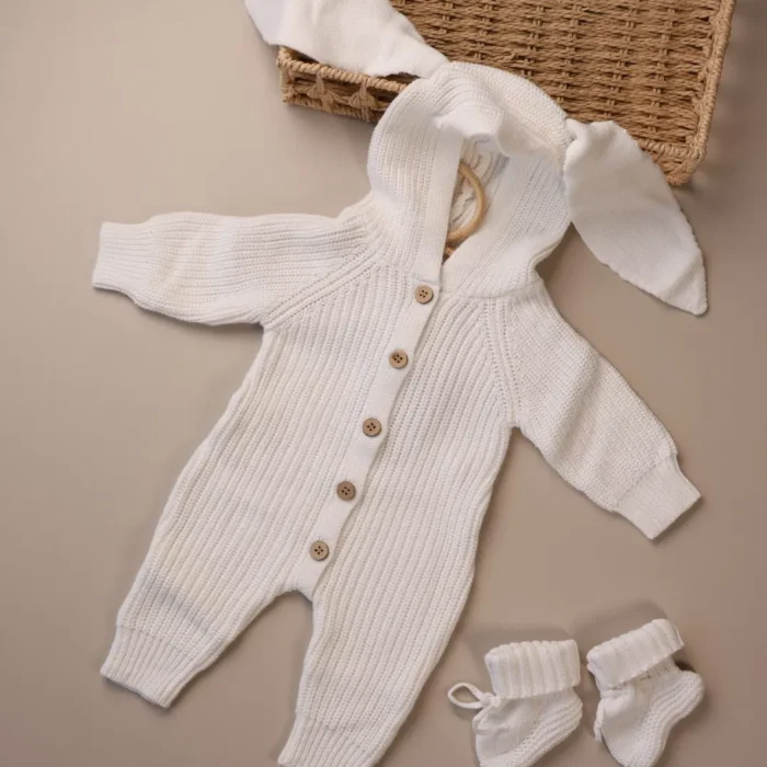 white_knit_bunny_romper_full_set white_knit_bunny_romper_full_set