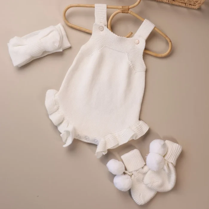 white_knit_ruffle_romper_set white_knit_ruffle_romper_set